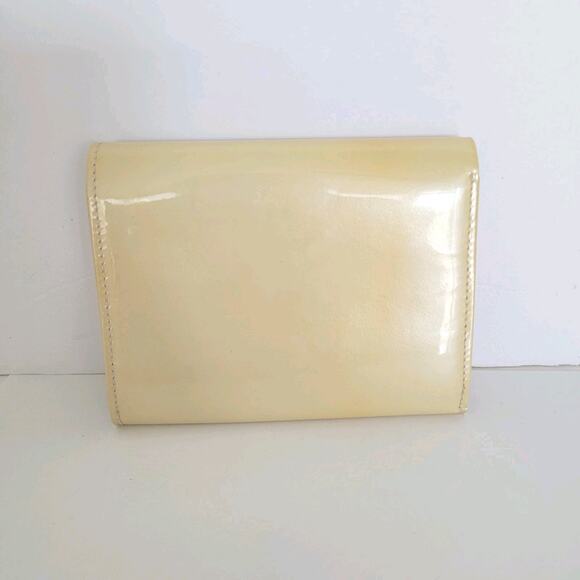 Charles Jourdan Paris Wallet Card Bill Medium Bifold Yellow Champagne Designer - Picture 2 of 16